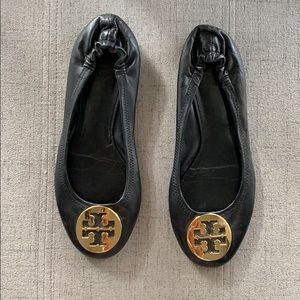 Tory Burch reva ballet flats black